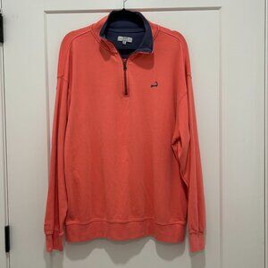 CUFFY'S OF CAPE COD women's 1/4-zip coral sweatshirt (XL)
